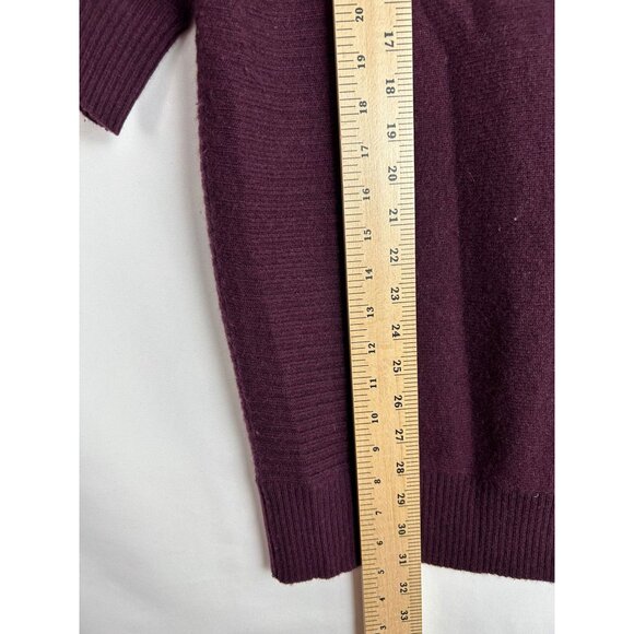 Halogen Cashmere Burgundy Cowl Neck Dress Tunic Medium Womens 100% Cashmere - Picture 6 of 10